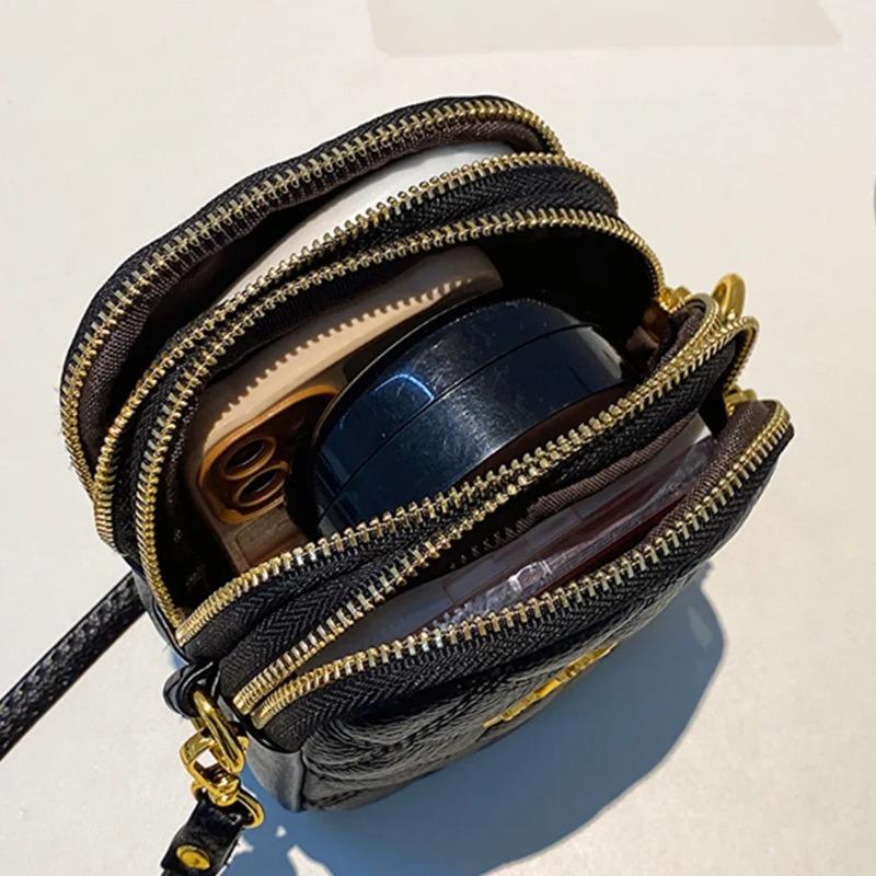 Высококачественная женская наплечная сумка из мягкой кожи, 3-слойная, сумки для рук, сумка через плечо, роскошный дизайнерский женский маленький кошелек-мессенджер