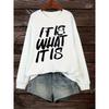 Fashionable and versatile round neck sweatshirt for women