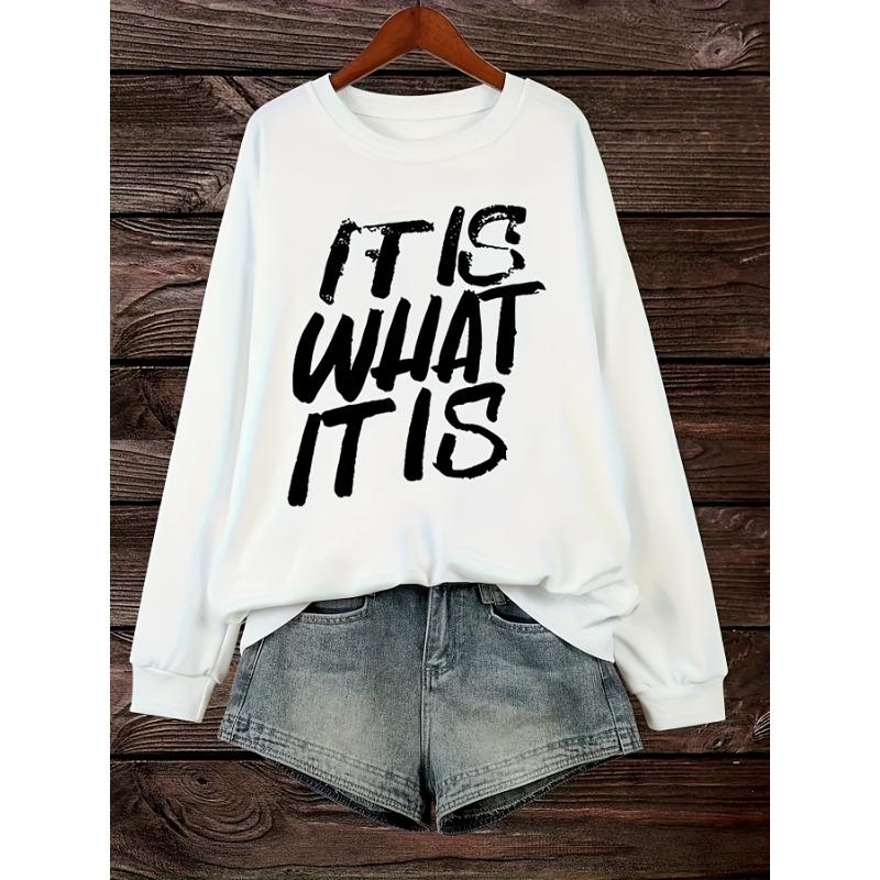 Fashionable and versatile round neck sweatshirt for women