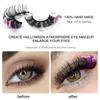 7 Pairs Bat Colorful Eyelashes Dramatic Colored False Eyelashes  Women