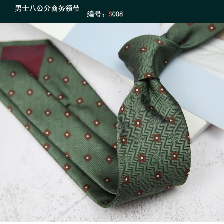 Tie Men'S Retro Coffee Milky White Wedding Stage British 8Cm Dress Professional Business Hand Stripes