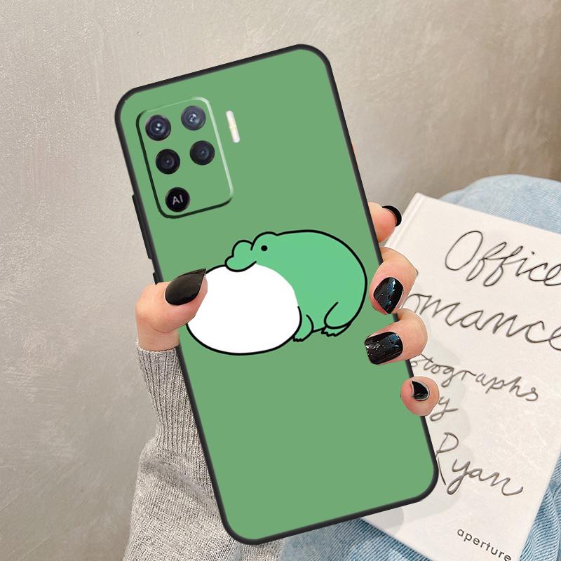 Милый Забавный Чехол-Лягушка Для Oppo A57 A17 A77 A18 A38 A58 A78 A98 A74 A54 A94 A80 A60 A40 A96 A76 A16 A15 A5 Pro