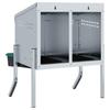 Chicken Nesting Box 2 Compartments with Legs Galvanized Steel