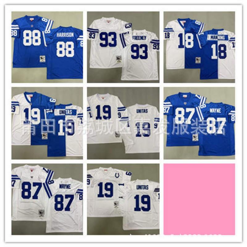 Retro NFL Indianapolis Colts Atlanta Falcons Football Jersey Cotton Unisex Sport Shirt Men Women Outdoor Game Wear