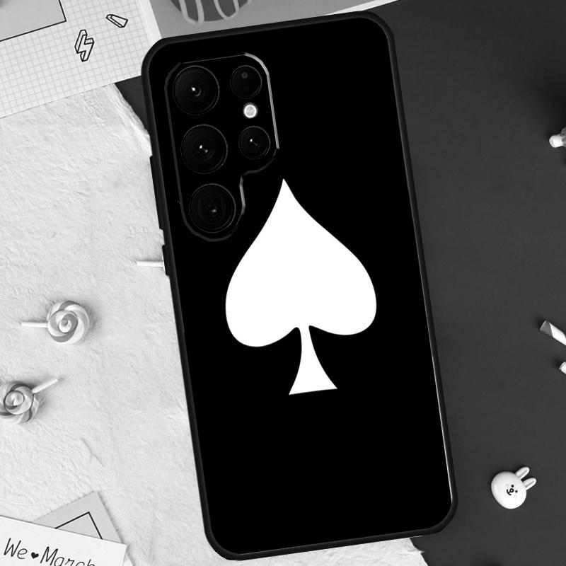 Чехол "Туз пик" для Samsung Galaxy S22 S23 Ultra S8 S9 S10 Plus Note 10 20 Ultra S21 FE S20 FE Чехол