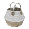 Storage Basket - OSINELLA - White - Cotton - Corn Fiber - 38 X 34 Cm