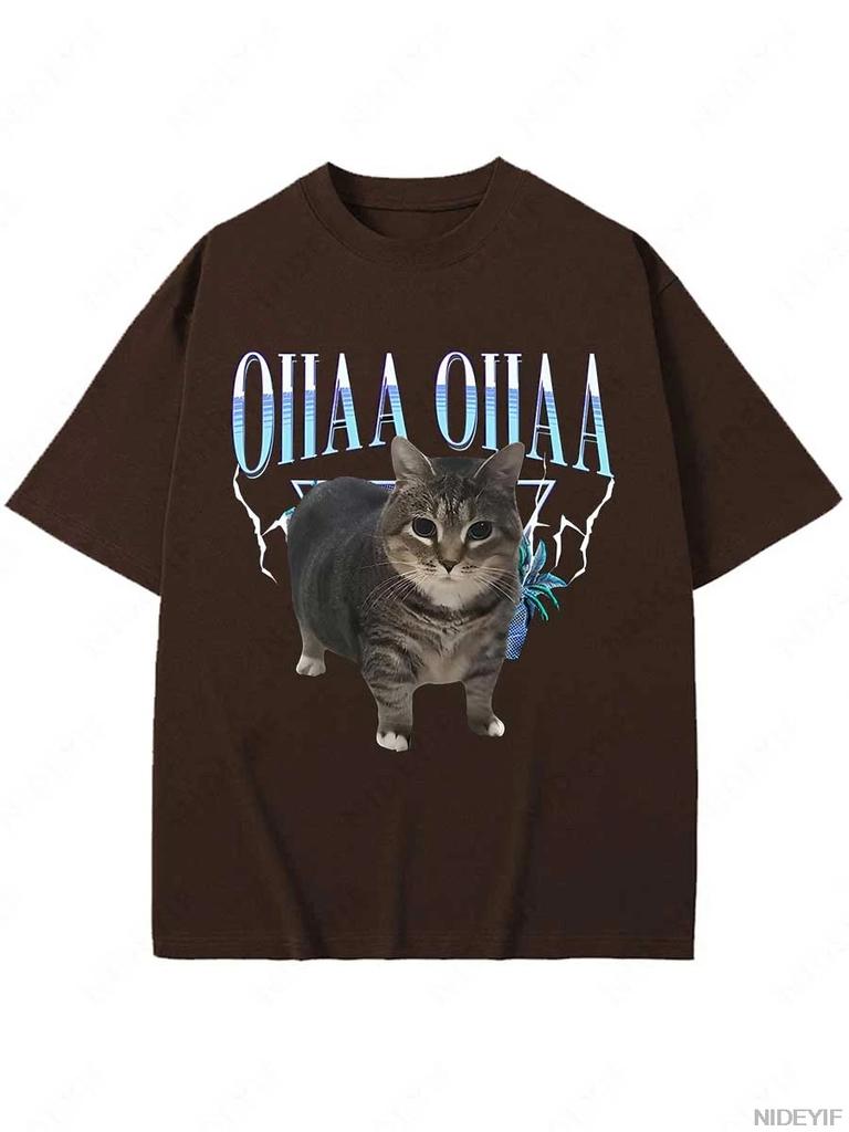 Смешной мем про вращающегося кота Оииа Оииа Оииаи, футболка с графикой, милая одежда для любителя котят, женская модная футболка P71