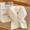 New Soft and Waxy Korean Version Cross Solid Color Fur Scarf To Keep Warm Imitation Rex Rabbit Accessories Fur Scarf Plush Fur Collar for Women