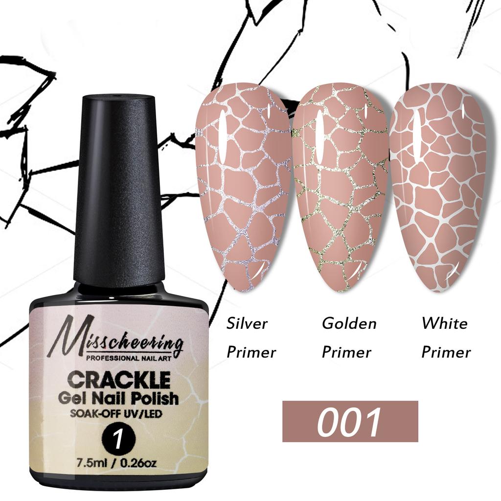 Nail Art Crack Glue Cracked Marble Pattern Burst Change Uv Nail Polish Glue Set Nail Salon