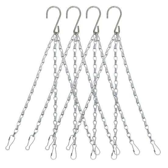 4 шт./компл. вешалка для цветочной корзины, двойной крючок, железный цветочный горшок, сменная цепная вешалка, садовые принадлежности