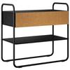Console Table Black Oak 80 x 40 x 75 cm Engineered Wood