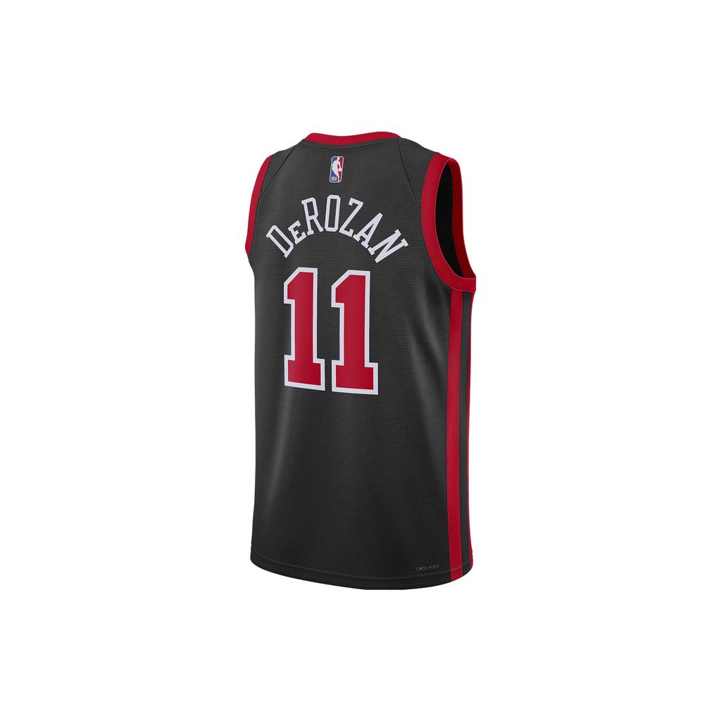 Nike Dri Fit Баскетбольная майка NBA Swingman Сезон 2023/24, Чикаго Буллз, ДеМар ДеРозан Размер 11 Мужская Черный DX8497-011