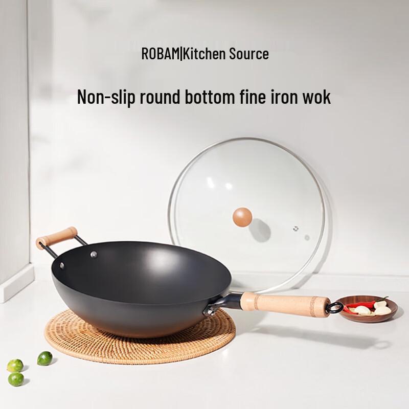 Robam CJ2T Series 32cm Refined Iron Non-Stick Wok