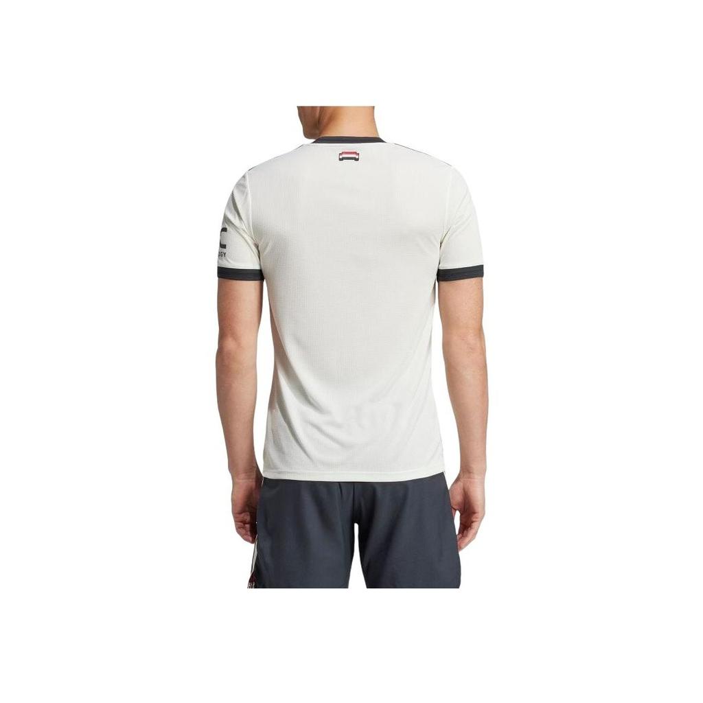 Adidas Оригинальная футболка SS24 24/25 Third Authentic Jersey Manchester United Series с круглым вырезом и коротким рукавом, мужская футболка серо-белого цвета IY7814