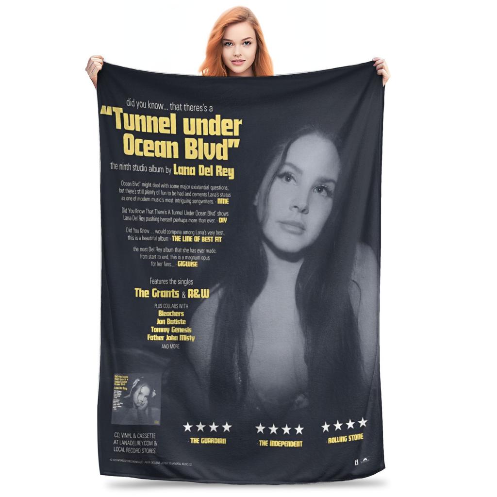 Плед Lana Del Rey Покрывало Певица Фланелевое Плед Летний Кондиционер Портативный Легкий Постельное белье,