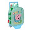 School Rucksack with Wheels Green 22 X 27 X 10 Cm
