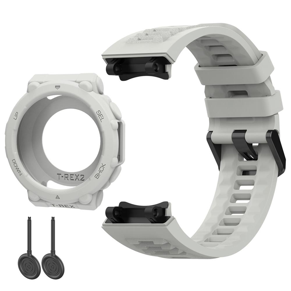 Силиконовый ремешок + чехол для часов Huami Amazfit T-Rex 2 с регулируемым инструментом и украшением в виде ракушки