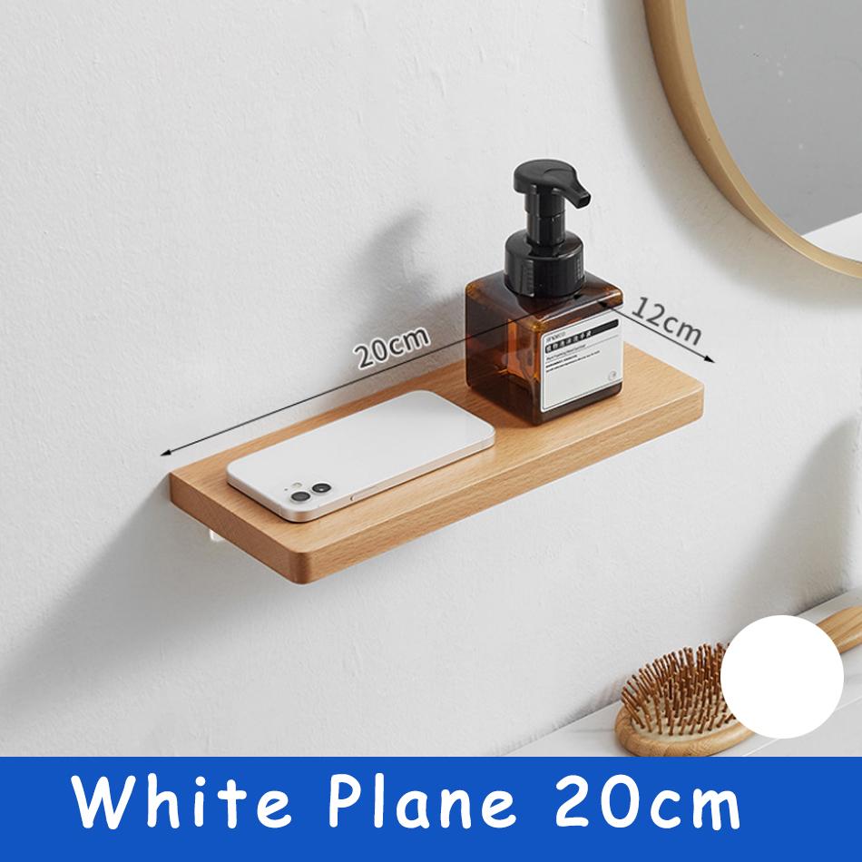 Деревянная полка для ванной комнаты, золотая настенная прямоугольная кухонная алюминиевая полка для ванной комнаты, держатель для душа, шампуня, мыла, черная, белая