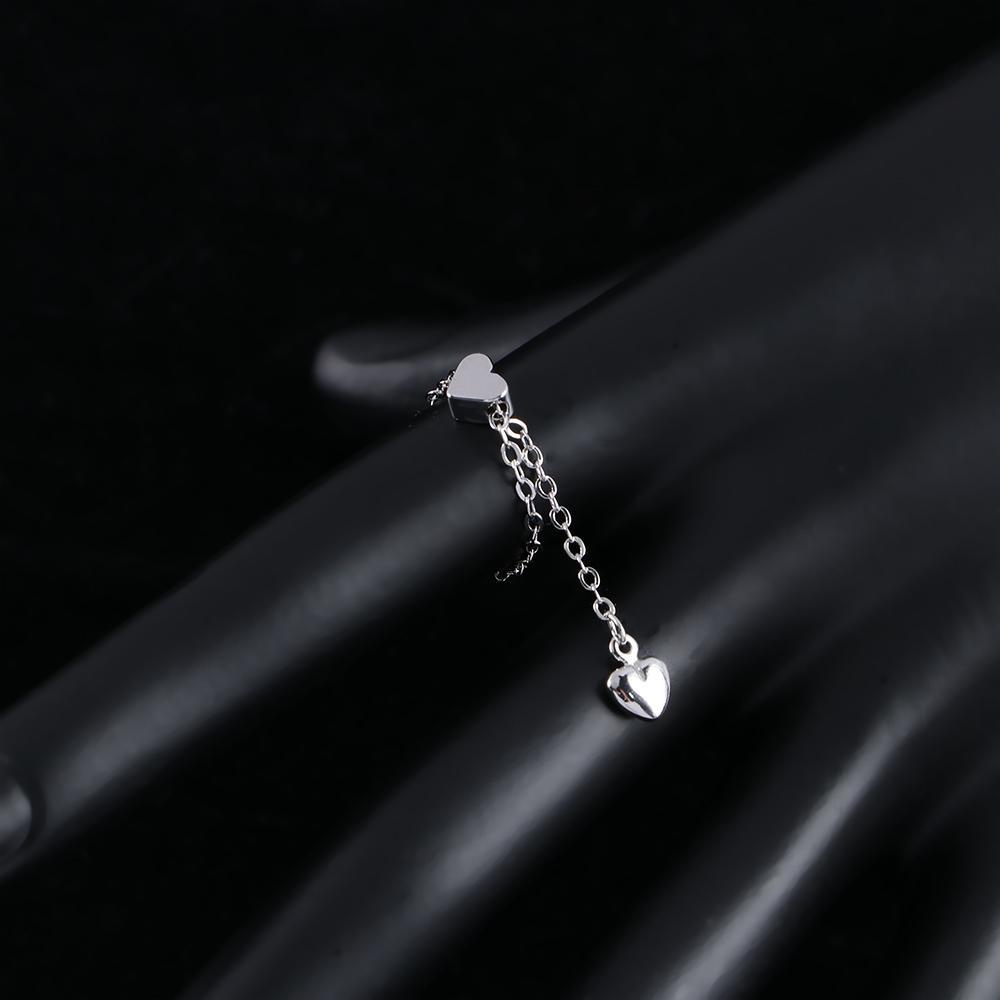 Trendy Sweet For Girls Punk Bead Chain Women Rings Finger Jewelry Korean Finger Rings Heart