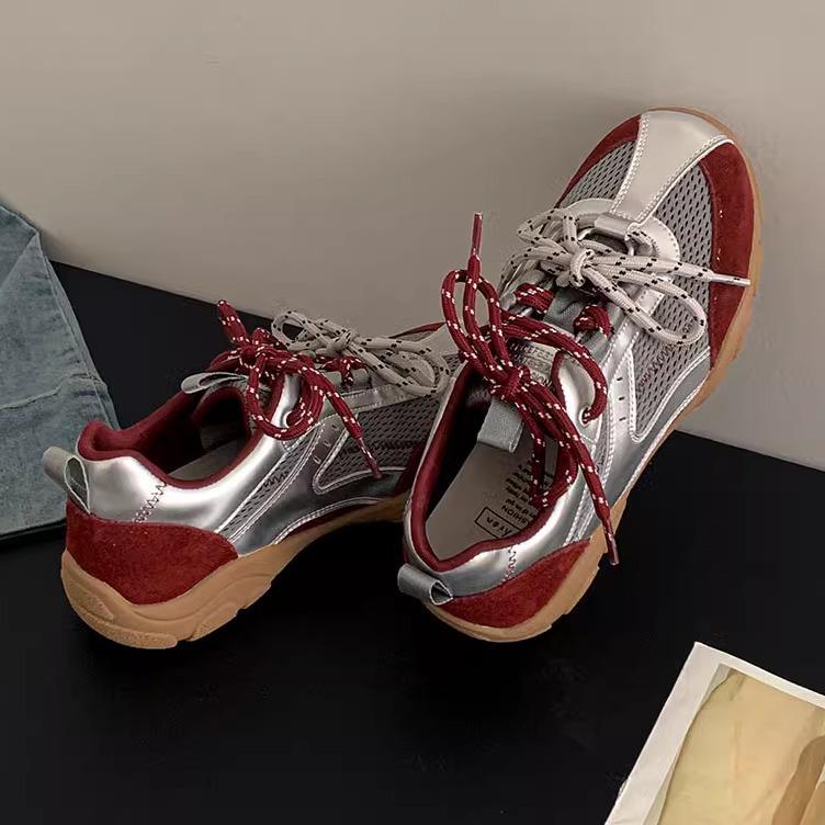 Fashion Trend Retro Showing Feet Small Platform Dad Shoes Women's 2025 New Autumn and Winter Lightweight Height-increasing Sports Shoes