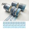 Daily Handbag Decoration Tape 3 Rolls Washi Set, Decorative Stickers, Aesthetic Tapes for Geometric Scrapbooking Supplies, Journaling Junk Journal,