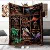 Animal Dragon Blanket Ultra Lightweight Soft Plush Flannel Throws Blanket for Sofa Bed Couch Best Office Gifts  Demogorgon