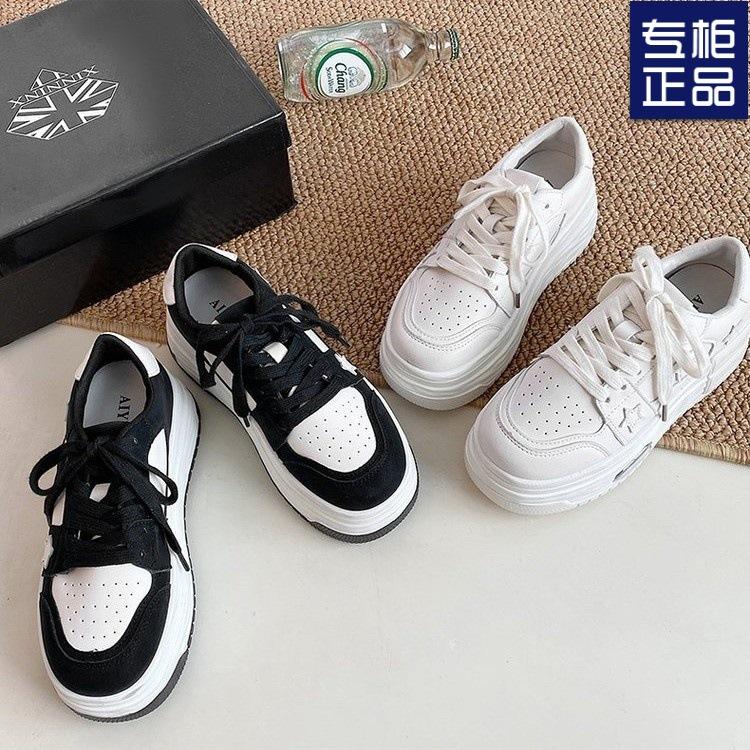 2025 весна и осень популярная повседневная спортивная обувь на толстой подошве женская весна и осень зима новая нишевая универсальная обувь для бега и белой доски