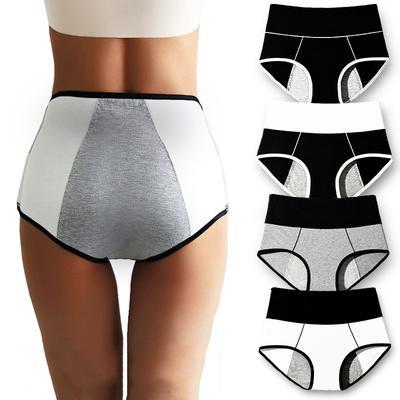 Женские трусики с высокой талией, герметичные, менструальные трусы больших размеров, расширяющие менструальное нижнее белье