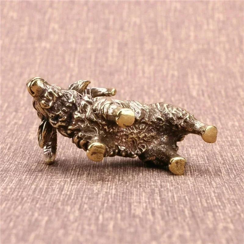 Антикварные Антикварные Бронзовые Украшения Цельные Бронзовые Украшения Козы Латунный Чайный Питомец Подставка для Карандашей Прессованная Бумага Настольная Медь Коллекци