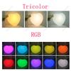 Heart-shaped Lamp Ambient Desk Light Tricolored/RGB Dimmable USB Rechargeable LED Color-changing Night Light for Home Decoration