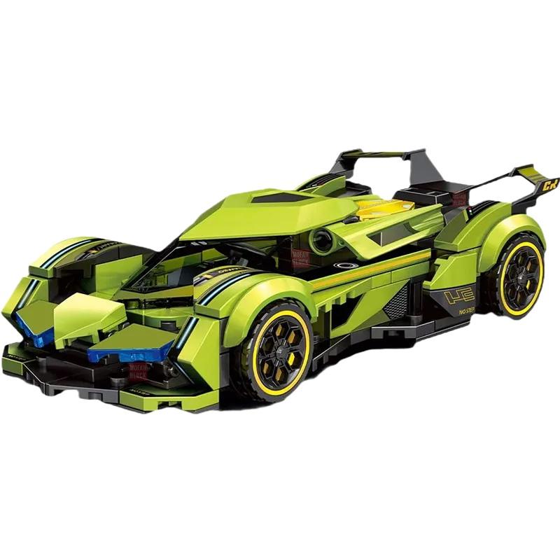 Серия автомобилей Спортивные автомобили Сборка Строительные блоки Наборы Гоночные модели автомобилей Кирпичи Детские игрушки для мальчиков Рождественский подарок