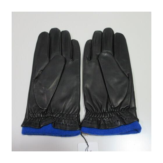 Used Men's GlovesLeather Gloves [LANVIN en Bleu] Lanvin on Blue Sheep Leather GlovesStitching Lining Cashmere Blend 25Black