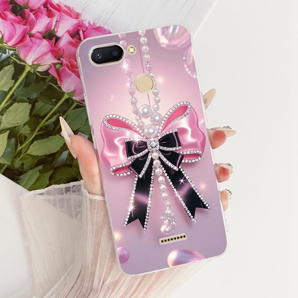 For Redmi 6 Case Cover Transparent Cute Cat Fashion Butterfly Funny Cool Painted Casing M1804C3DH M1804C3DG M1804C3DI