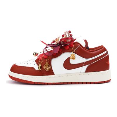 Кроссовки Air Jordan 1 Low Skateboard Женские Красные FJ3465-160(Команда354-)