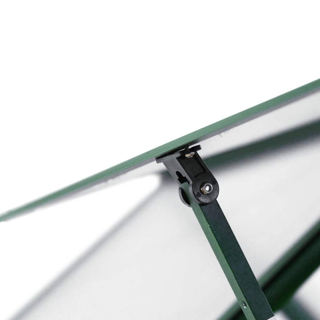 Green Greenhouse with Foundation Frame 445 x 169 x 195 cm Aluminum