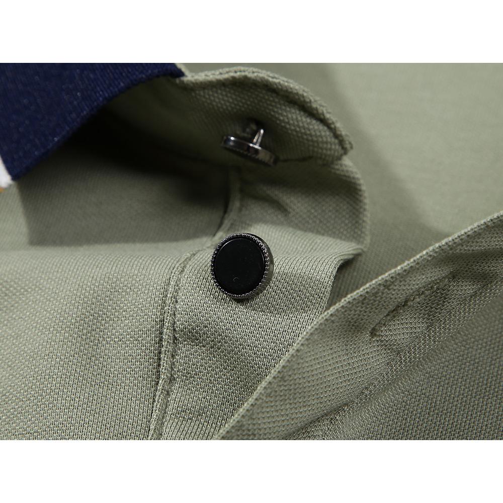 Весна/Лето Новая Хлопковая Рубашка Поло с Вышивкой и Воротником Поло для Мужчин и Женщин для Бизнеса и Отдыха