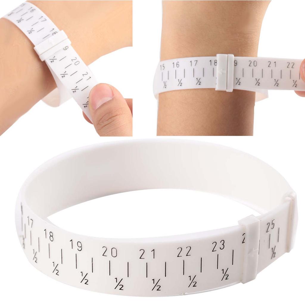 Plastic Bracelet Bangle Gauge Sizer Jewelry Measure Wrist Size Tool 15-25cm