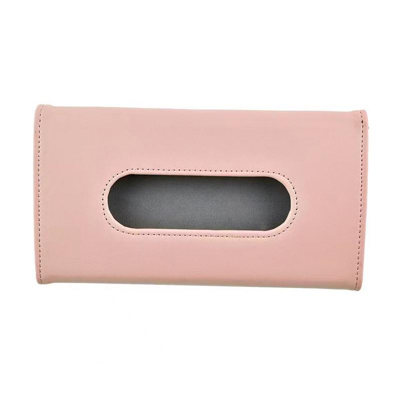 Car Visor Tissue Holder PU Leather Hanging Paper Towel Clip Napkin Holder Backseat Tissue Case Auto Interior Accessories