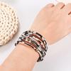 Бохо стиль леопард кожа браслеты украшения для рук магнитный браслет многослойные браслеты вечеринка
