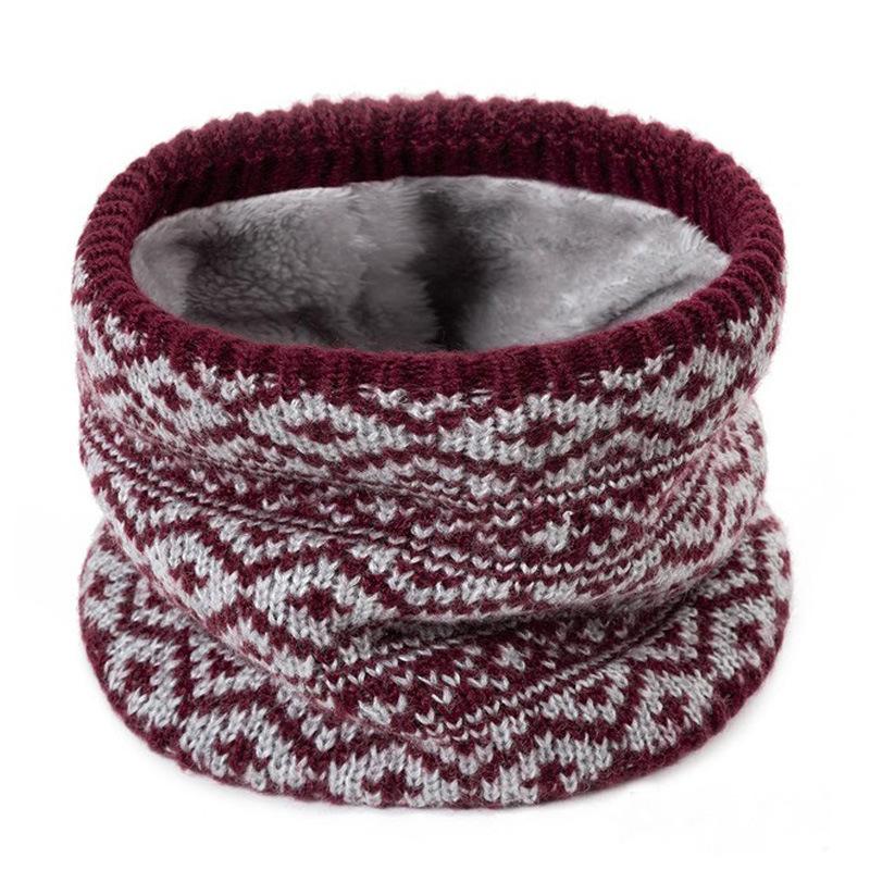 Unisex Winter Scarf Neck Warmer Thickened Fleece Outdoor Cycling Face Mask Versatile Knitted Neck Protection Overhead Scarf