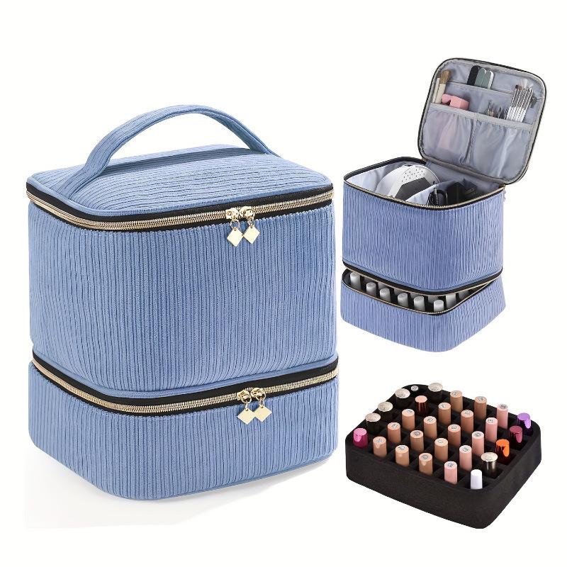Double-Layer Large-Capacity Makeup & Essential Oil Storage Bag