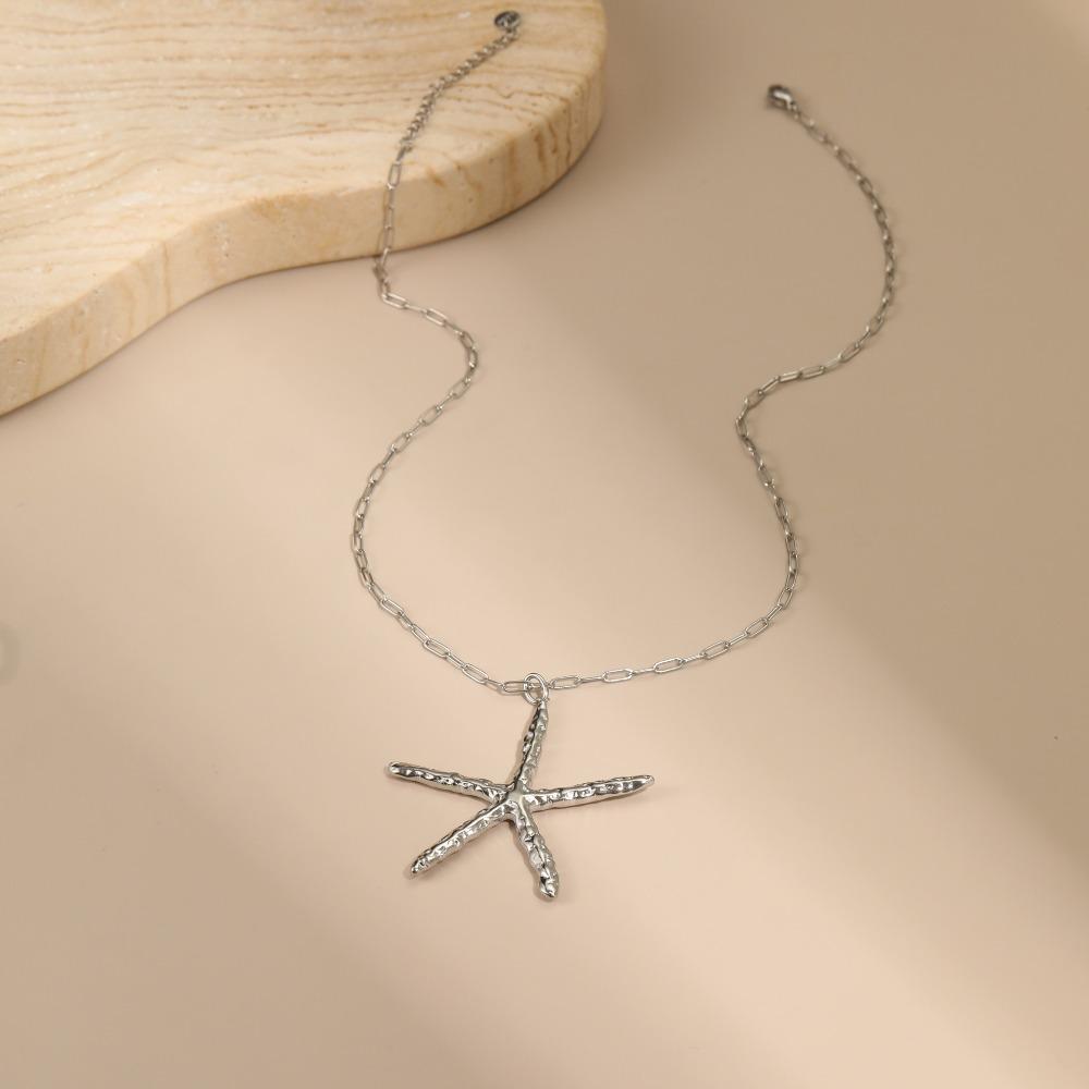 Big Pendant Starfish Pendant Necklace Multi-pendant Jewelry Set Star Necklace Summer Holiday