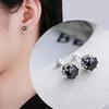 Silvermoon925 Silver 925 Earrings Black Knight Zircon E003