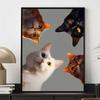 Новое Поступление 5D DIY Полный Круг Алмазная Живопись "Четыре Кошки" Вышивка Крестиком Декор Дома Подарок