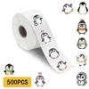 500PCS Penguin Roll Stickers Aesthetic Coffee Cartoon Waterproof Phone Loptop Luggage Refrigerator Skateboard Graffiti Sticker
