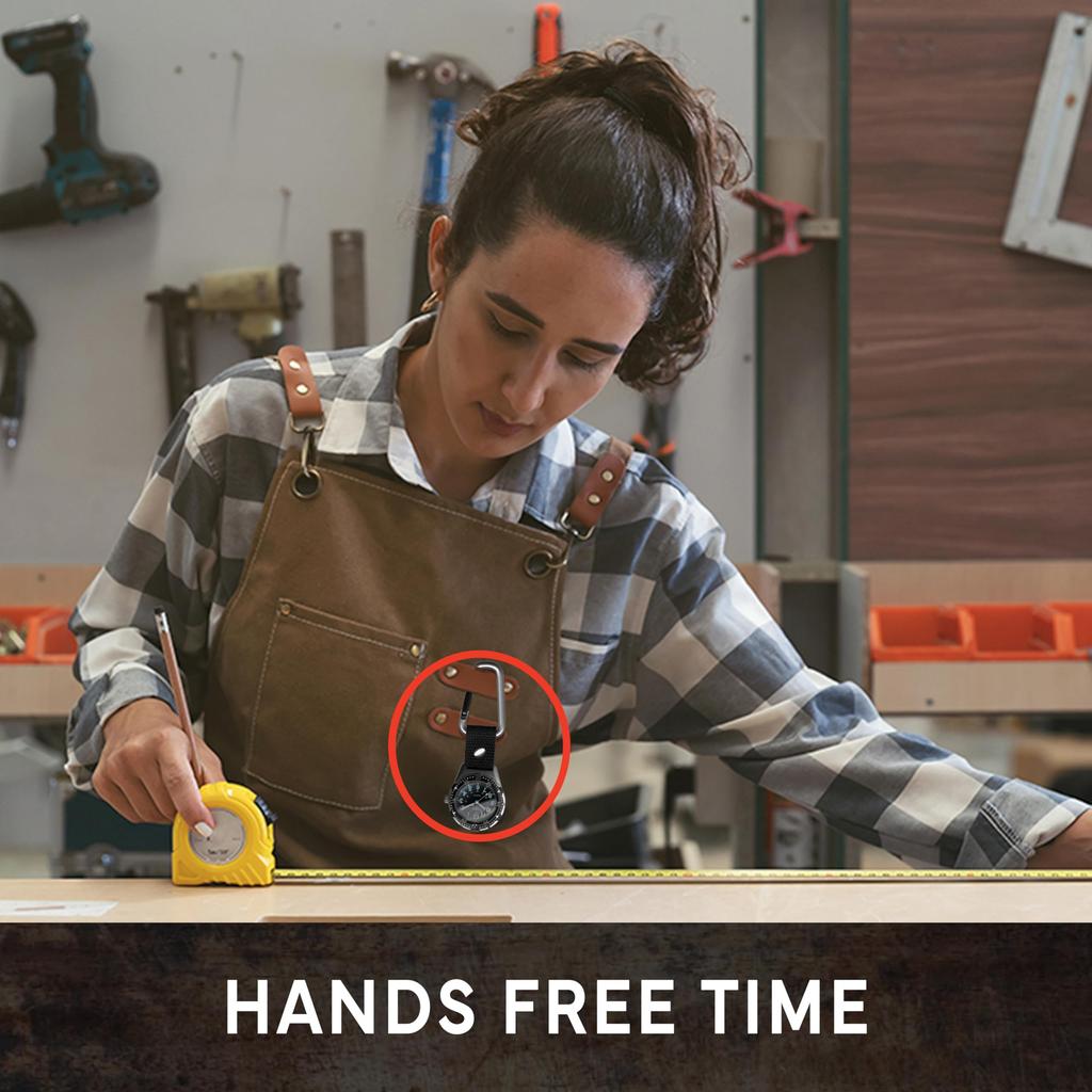 Dakota Карабинные часы Водонепроницаемые Легкие Светящиеся Стрелки Нейлоновый Ремешок Для Активного Отдыха Кемпинг Альпинизм Путешествия Карманные Часы