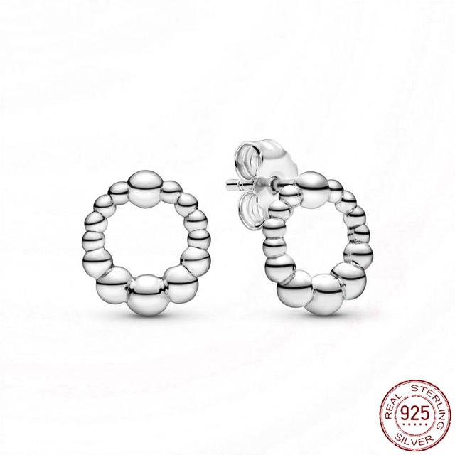 Серьги из стерлингового серебра 925 пробы, настоящее большое сердце, циркон, круглые серьги-кольца для женщин, модные серебряные серьги, ювелирные изделия, подарок