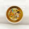 Chinese traditional festival commemorative medal, 12 pieces, color gold, coin, red suit, gift giving, Christmas gift, Stocking stuffers