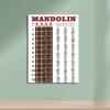 Mandolin Chords Chart Poster,Mandolin Reference Poster,22.05''x15.75'' Wall Chart,Notes Fingering