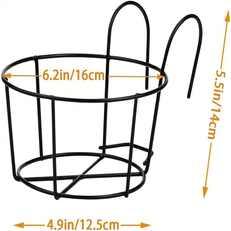 4 шт. стильных круглых металлических подвесных кашпо — идеально подходят для балкона, сада и внутреннего декора